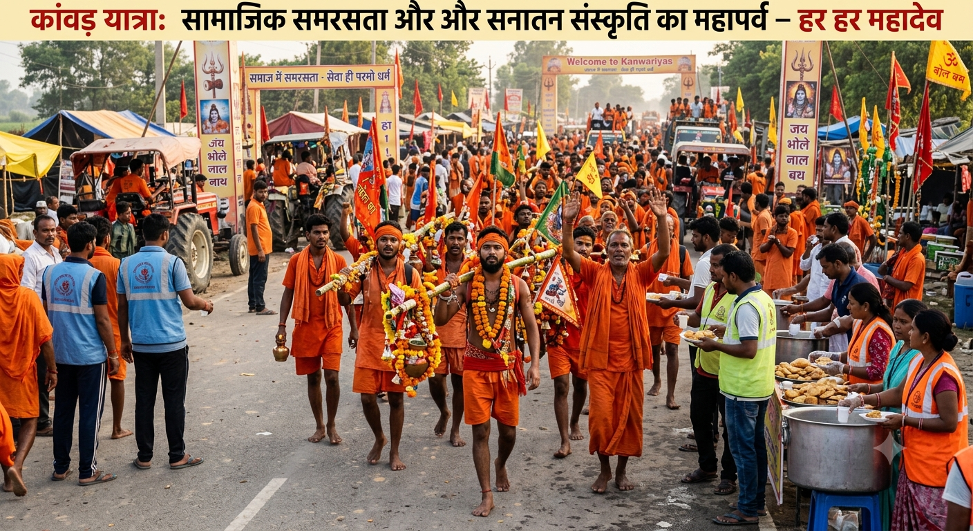 कांवड़ यात्रा: सामाजिक समरसता और सनातन संस्कृति का महापर्व