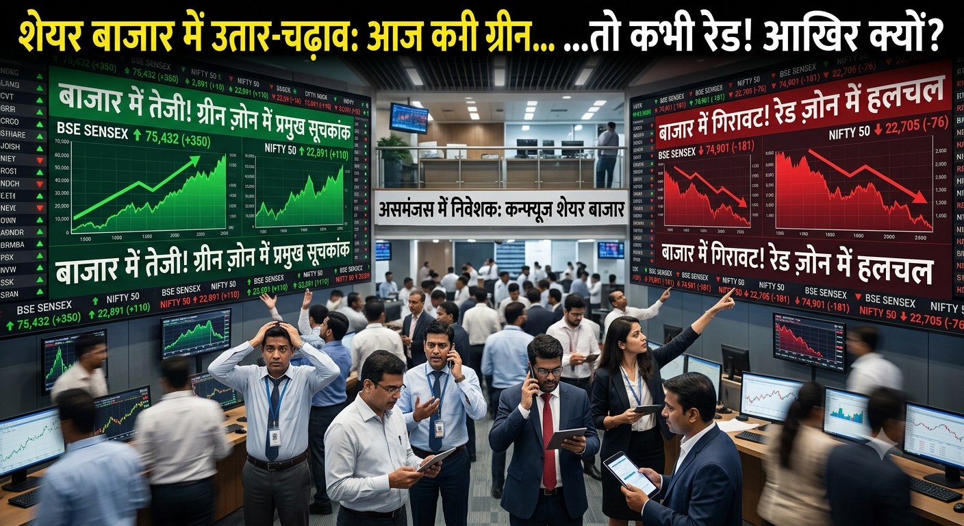कभी ग्रीन... तो कभी रेड, आखिर आज कन्फ्यूज क्यों है शेयर बाजार?