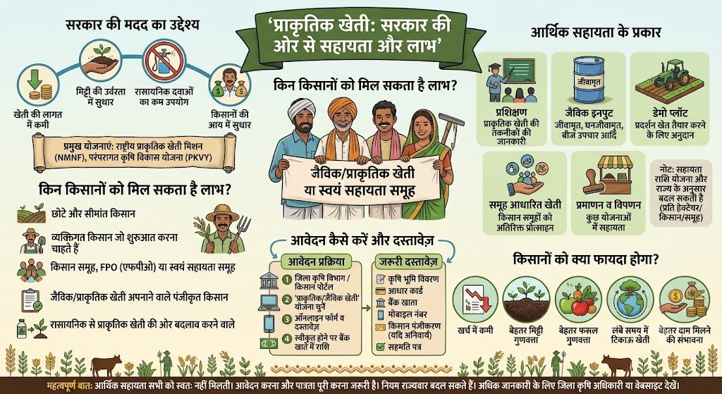 सरकार दे रही है प्राकृतिक खेती के लिए आर्थिक मदद, जानिए कौन उठा सकता है लाभ